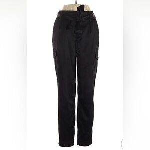 White House Black Market Black Cargo Joggers with Tie Waist